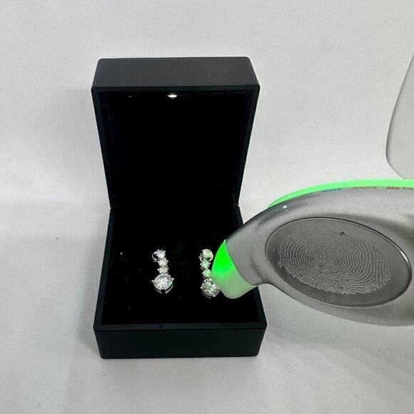 Moissanite Diamond Earrings Hanging Drop Studs 2.6 Ct Brilliant Round Cut - Picture 3 of 9